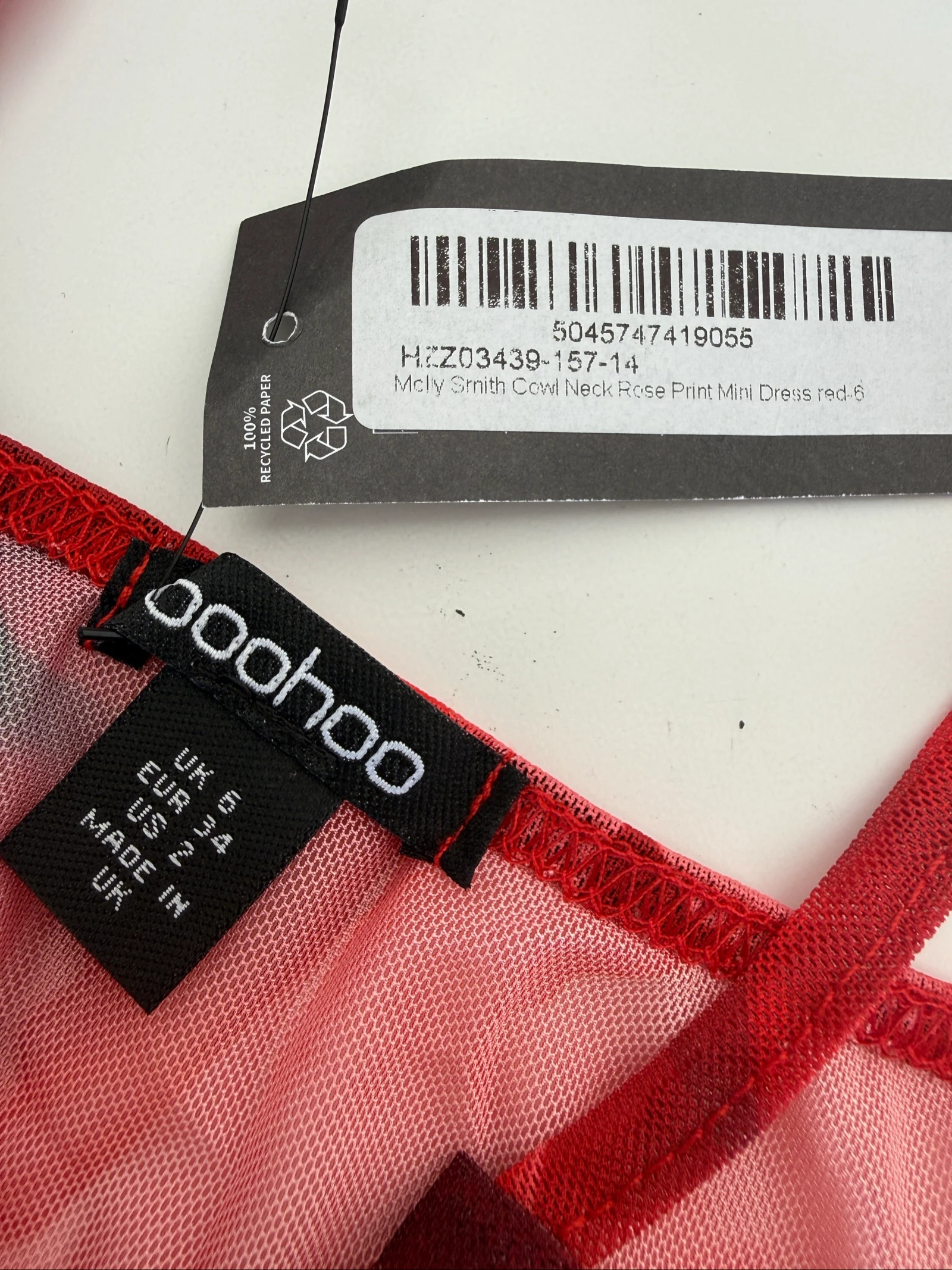 Boohoo Dress Eu34 Red/Rojo Woman/Mujer – photo 4